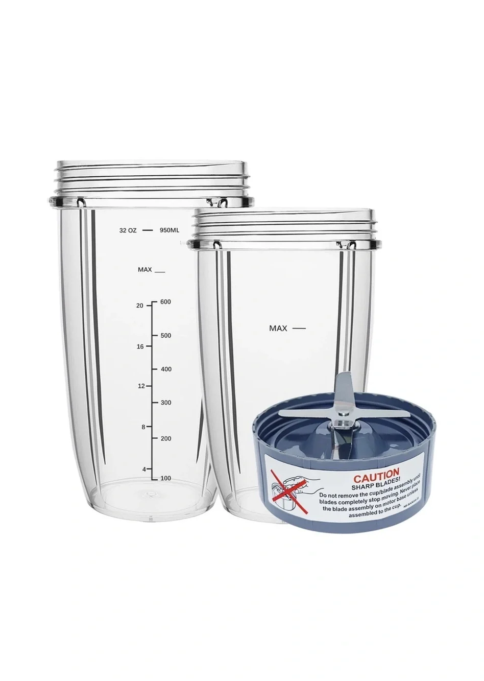 Blender Replacement Parts 3 pc 32 oz 24 oz Cups Extractor Blade 600W 900W
